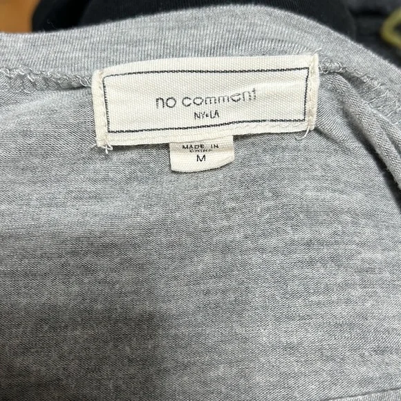 No Comment Women grey tshirt Casual Dress medium - Picture 3 of 3